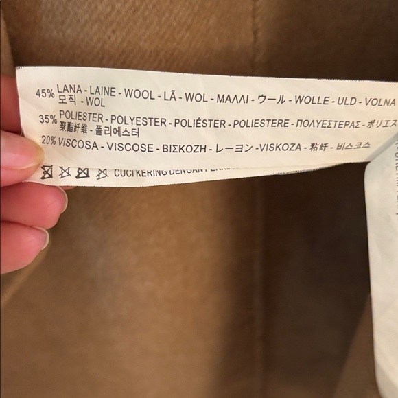 Zara camel double faced wool vest coat - Picture 5 of 7